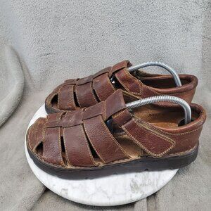 Born Shoes Mens Size 9 Brown Leather Fisherman Sandals *Read*